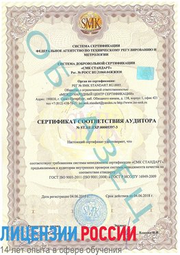 Образец сертификата соответствия аудитора №ST.RU.EXP.00005397-3 Искитим Сертификат ISO/TS 16949